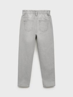 Mango Kids' Cotton Paperbag Jeggings - view 2, Open Grey