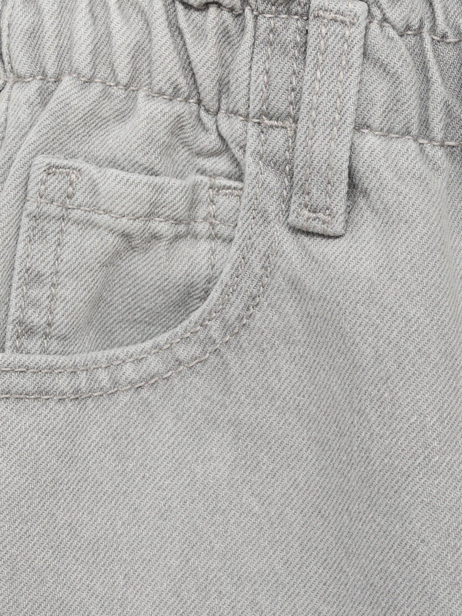Product image 3 of 4, which shows Mango Kids' Cotton Paperbag Jeggings, Open Grey, 7 years