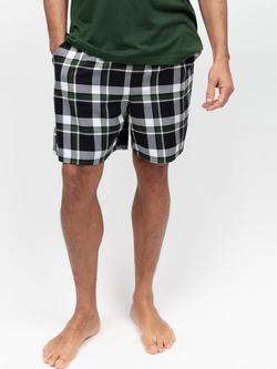 Cyberjammies Cotton Check Pyjama Shorts, Black, Black