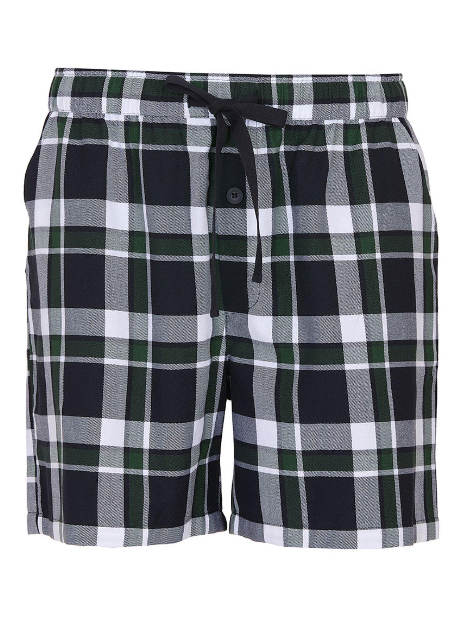 Product image 4 of 4, which shows Cyberjammies Cotton Check Pyjama Shorts, Black, S