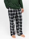 Cyberjammies Cotton Check Pyjama Bottoms, Black