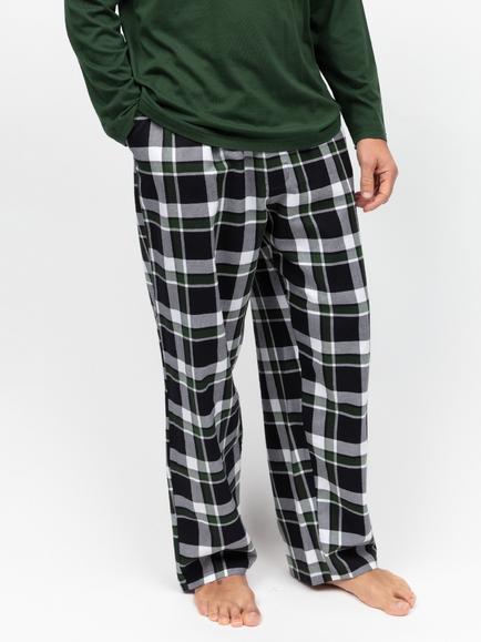 Cyberjammies Cotton Check Pyjama Bottoms, Black, Black