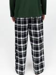 Cyberjammies Cotton Check Pyjama Bottoms, Black