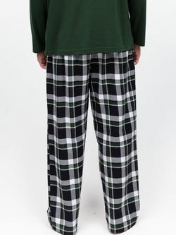 Cyberjammies Cotton Check Pyjama Bottoms, Black - view 2, Black
