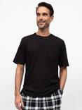 Cyberjammies Crew Neck Jersey Pyjama Top, Black