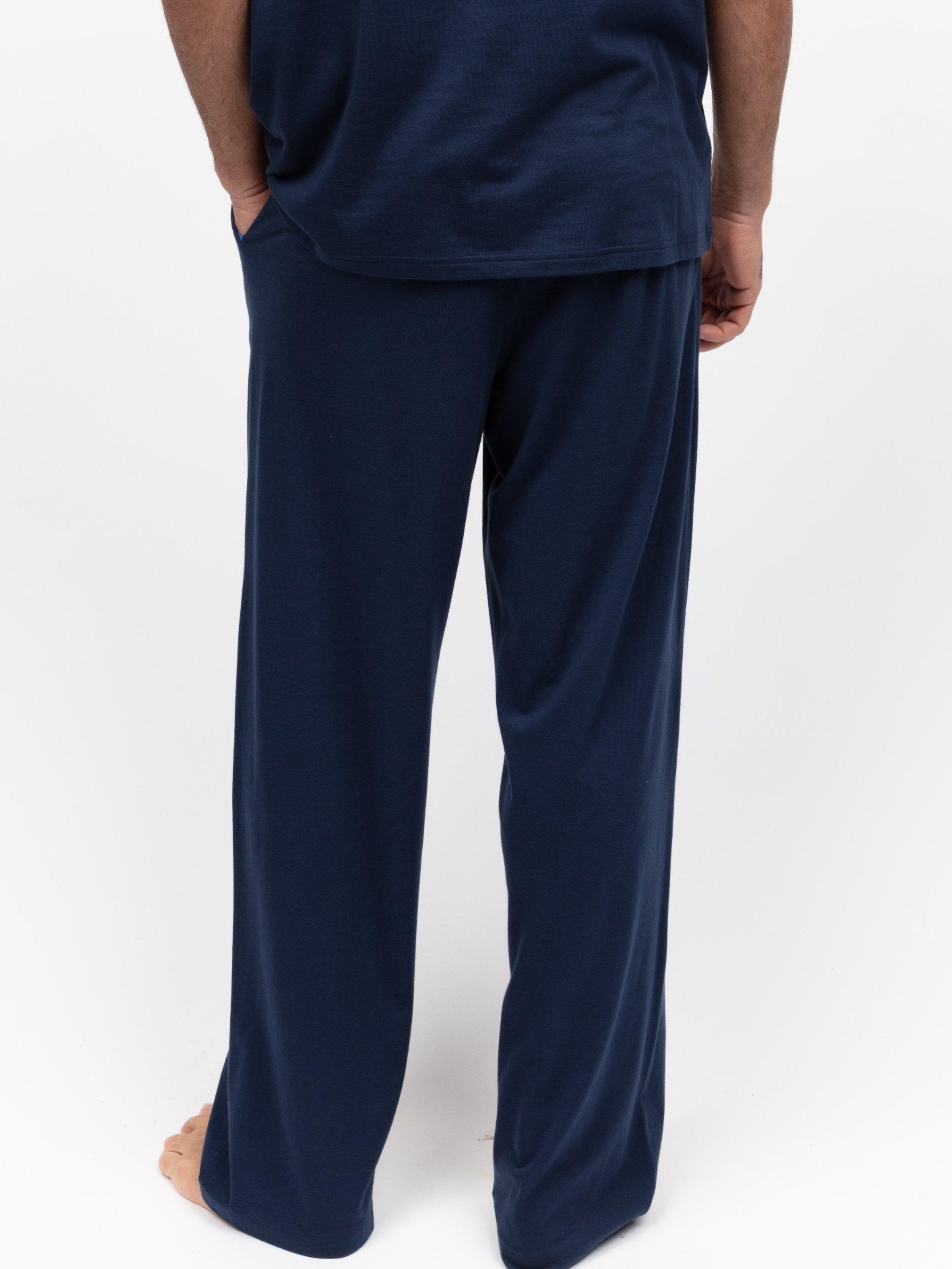 Product image 2 of 4, which shows Cyberjammies Cotton Modal Blend Pyjama Bottoms, Navy, S