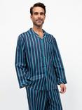 Cyberjammies Cotton Modal Blend Printed Stripe Pyjama Top, Navy