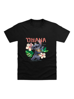 Brand Threads Kids' Lilo & Stitch Movie T-Shirt, Black, Black