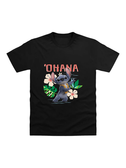 Brand Threads Kids' Lilo & Stitch Movie T-Shirt, Black, Black