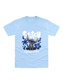 Brand Threads Kids' Lilo & Stitch Movie T-Shirt, Blue, Blue