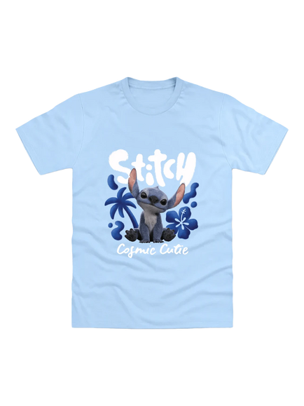 Brand Threads Kids' Lilo & Stitch Movie T-Shirt, Blue, Blue