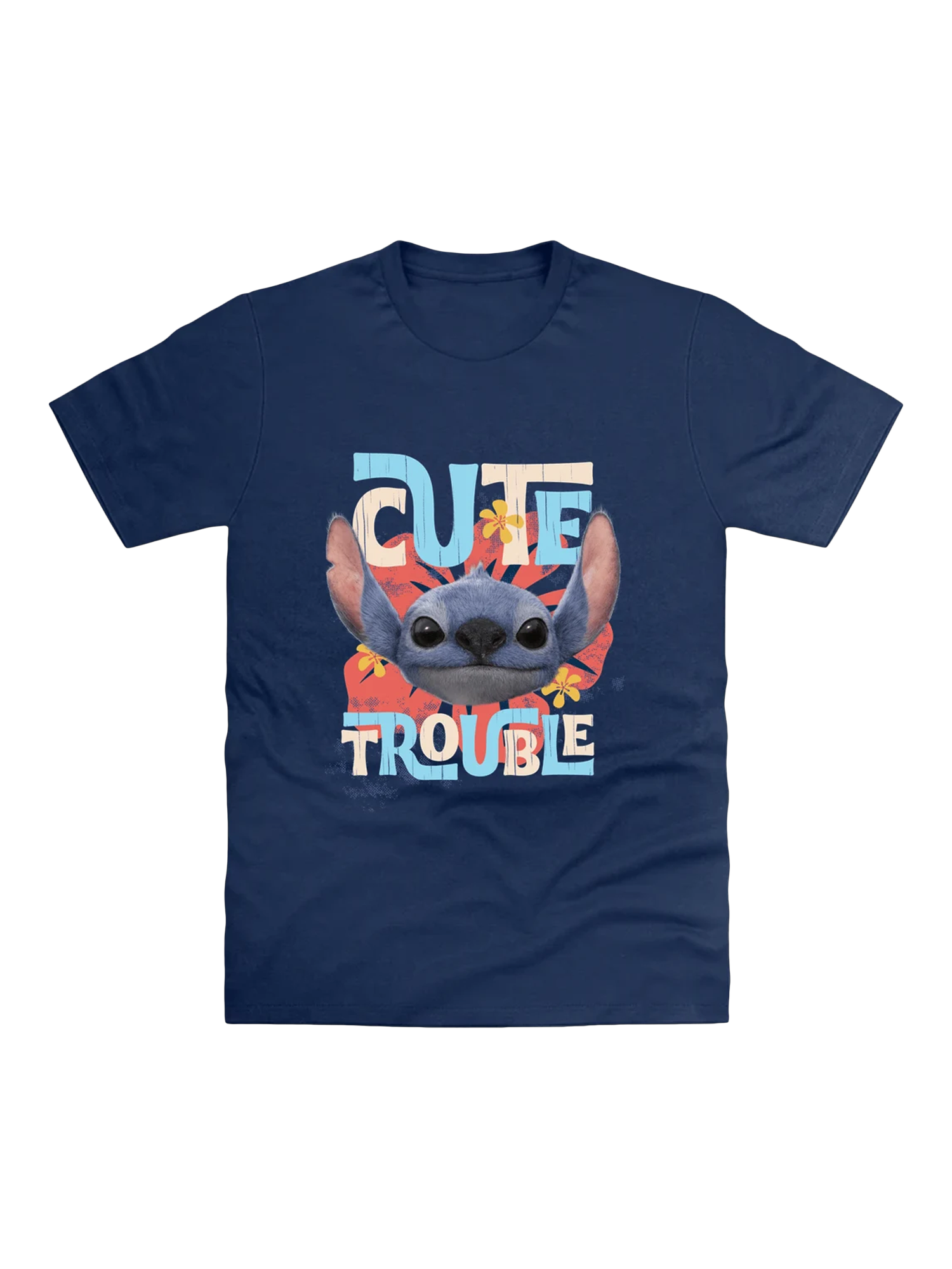 Product image 1 of 1, which shows Brand Threads Kids' Lilo & Stitch Movie T-Shirt, Navy, 12-13 years