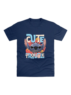 Brand Threads Kids' Lilo & Stitch Movie T-Shirt, Navy, Navy