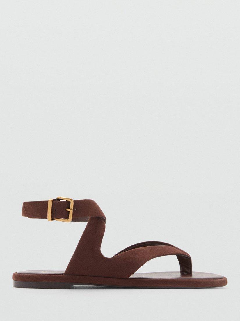 Mango Belly Sandals, Dark Brown