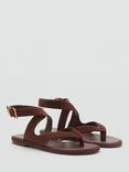 Mango Belly Sandals, Dark Brown