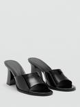 Mango Polo Block Heel Open Toe Patent Sandals