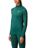 Castore Women's Adapt Half-Zip Long Sleeve Top, Seafoam/Sage
