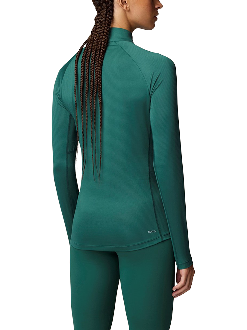 Product image 2 of 3, which shows Castore Women's Adapt Half-Zip Long Sleeve Top, Seafoam/Sage, XS