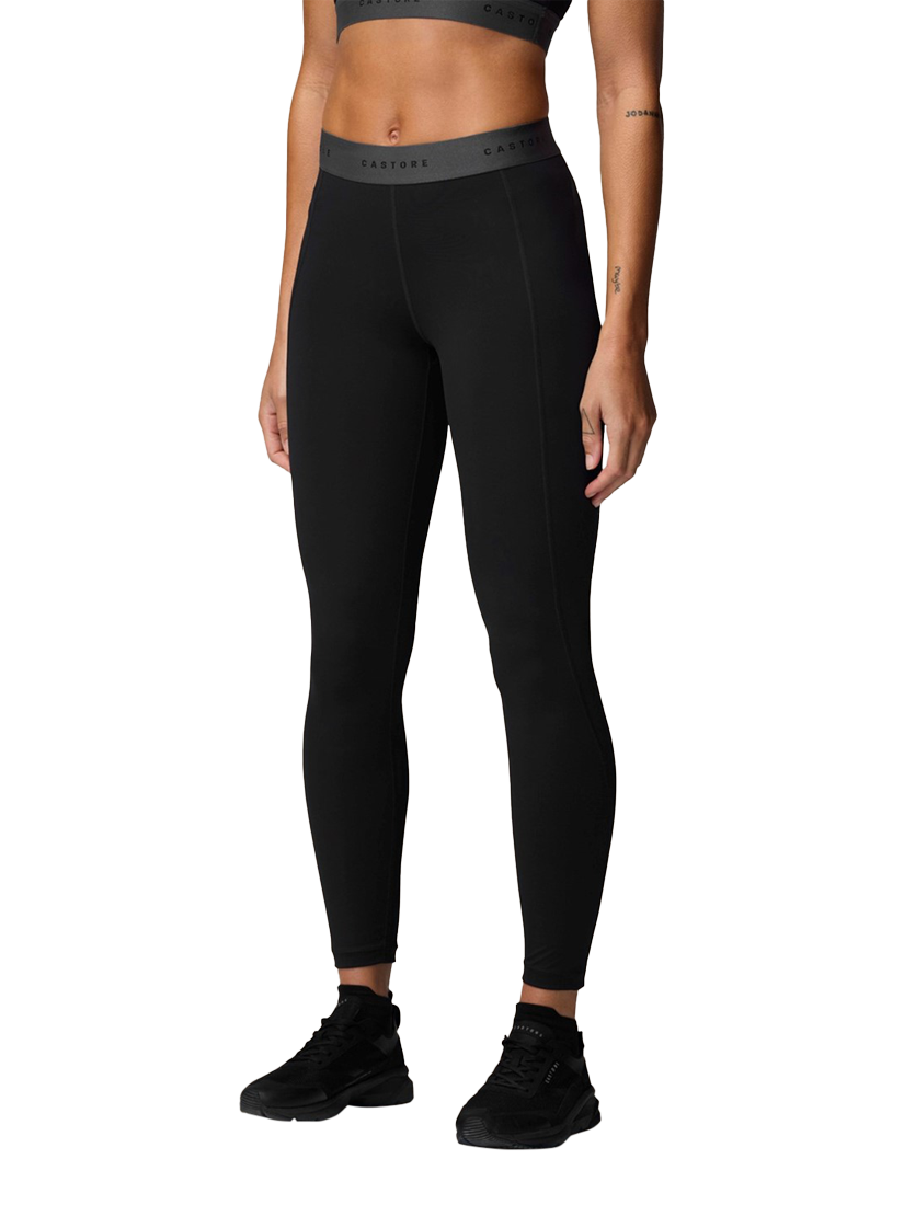 Product image 1 of 3, which shows Castore Adapt Women's Full Length Leggings, Black/White, XS