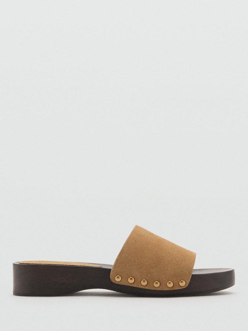 Product image 1 of 4, which shows Mango Wooda Sandal, Pastel Brown, 3