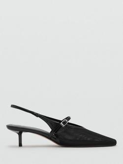 Mango Magic Slingback Court Shoes, Black