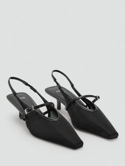 Mango Magic Slingback Court Shoes - view 2, Black