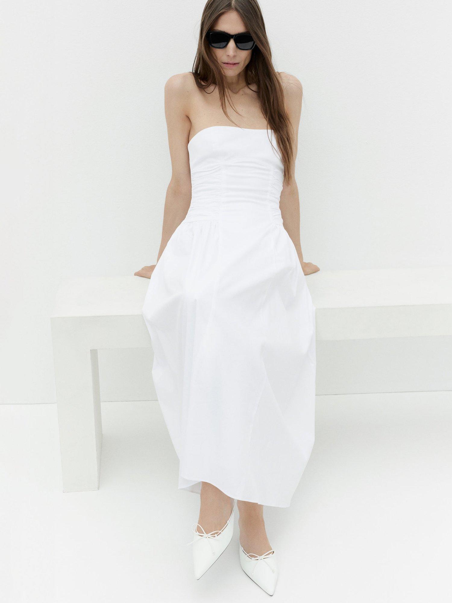 Product image 5 of 5, which shows Mango Nil Pointed Court Shoes, White, 4