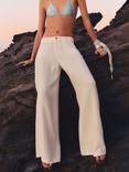 Mango Rodas Straight Cut Trousers, White