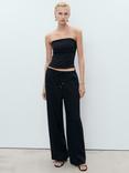 Mango Scott Drawstring Linen Trousers