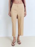 Mango Theo-H Cropped Trousers, Medium Brown