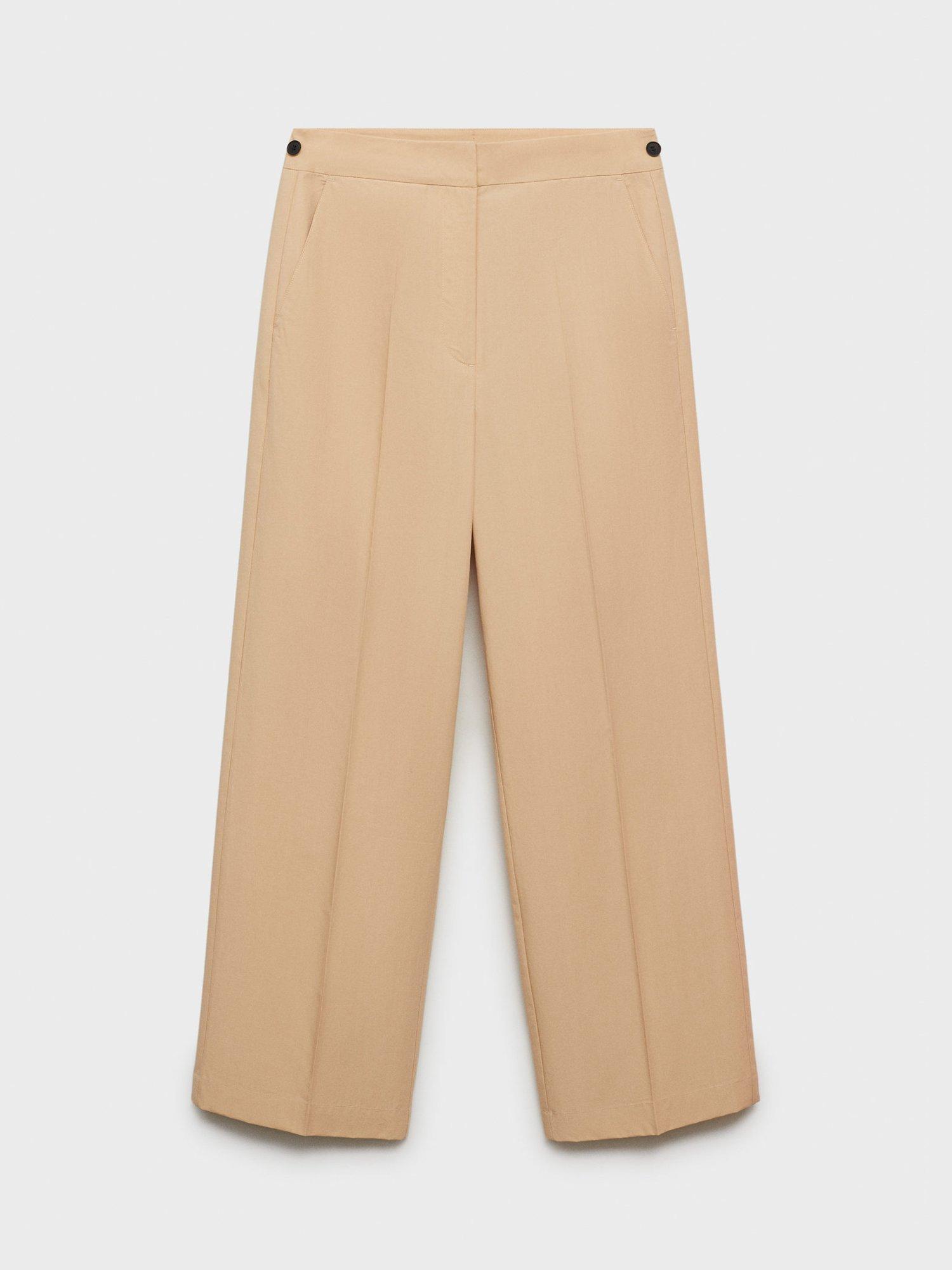 Product image 3 of 7, which shows Mango Theo-H Cropped Trousers, Medium Brown, L