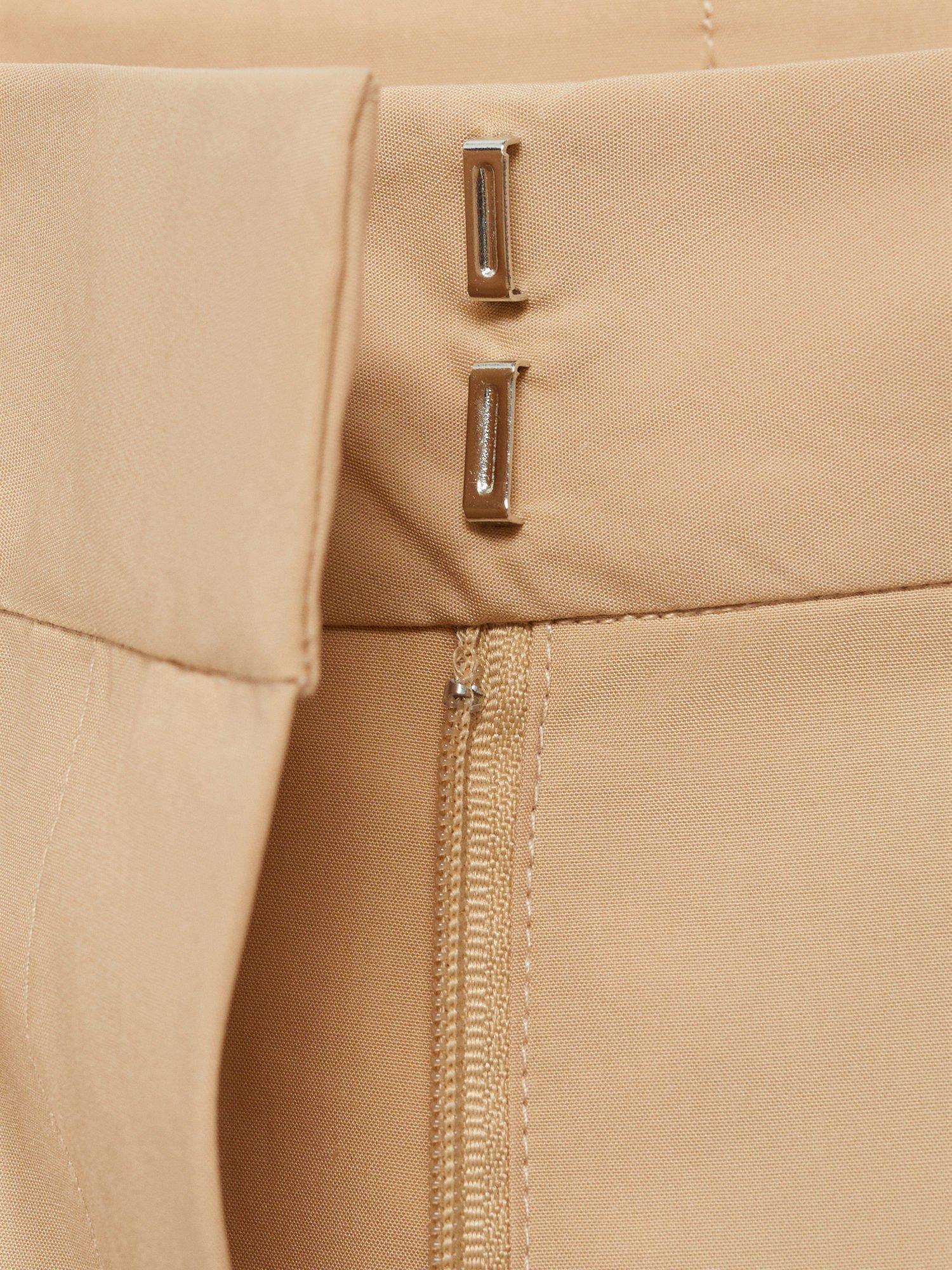 Product image 7 of 7, which shows Mango Theo-H Cropped Trousers, Medium Brown, L