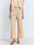 Mango Tomy-H Cotton Blend Trousers, Medium Brown