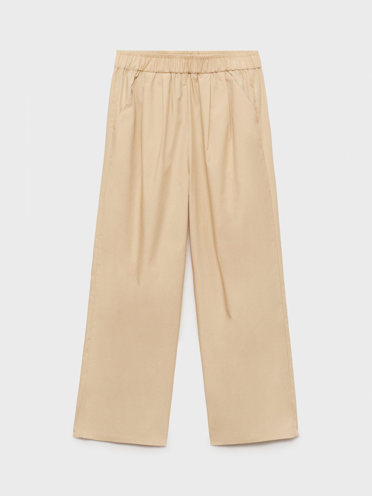 Product image 3 of 8, which shows Mango Tomy-H Cotton Blend Trousers, Medium Brown, L