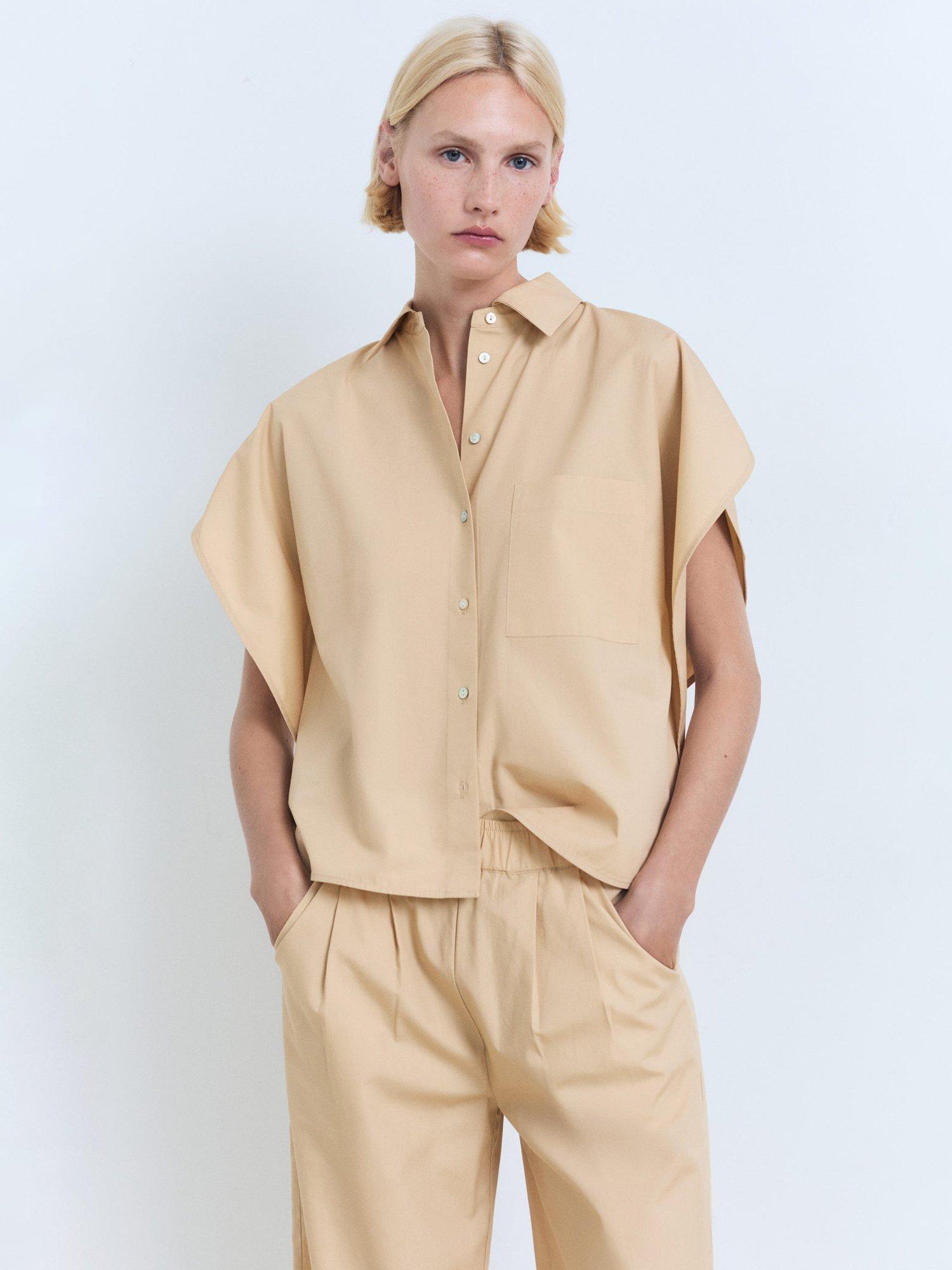 Product image 6 of 8, which shows Mango Tomy-H Cotton Blend Trousers, Medium Brown, L