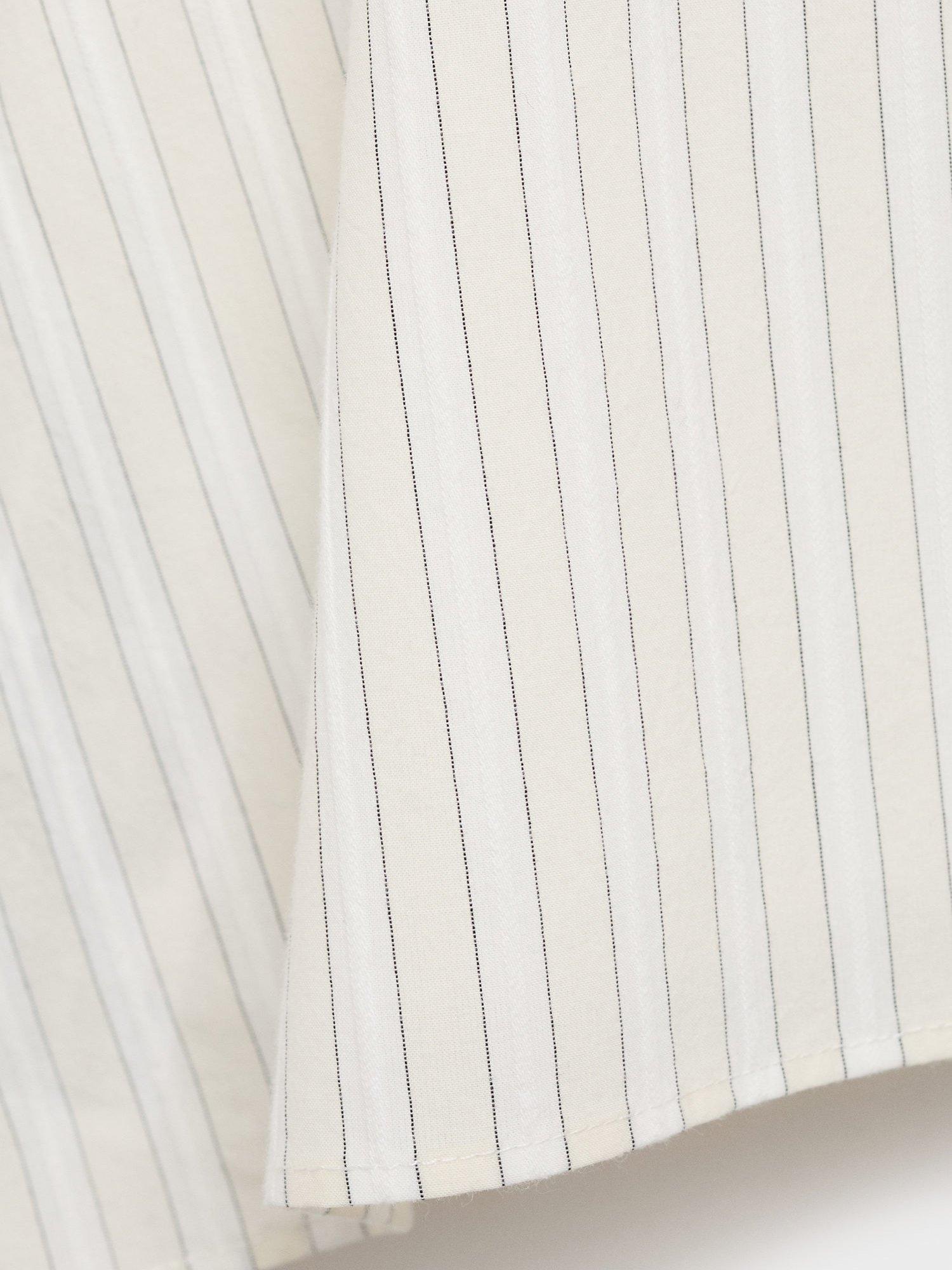 Product image 5 of 7, which shows Mango Limon Cotton Striped Sleeveless Top, Natural White, L