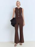 Mango Nina Tailored Waistcoat, Brown