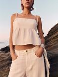 Mango Rodas Strappy Top, White