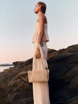 Mango Rodas Strappy Top, White - view 2, White