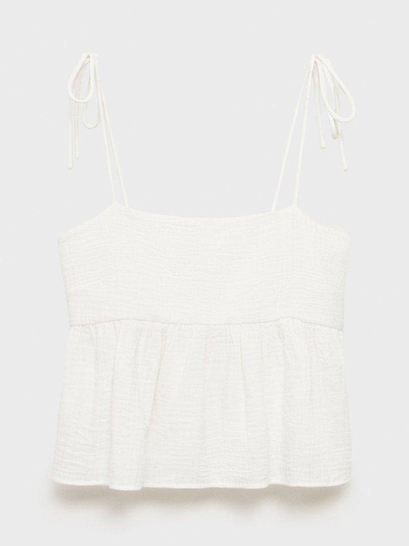 Product image 3 of 7, which shows Mango Rodas Strappy Top, White, S