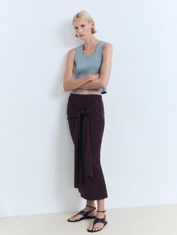 Mango Susan-H Scoop Neck Top - view 2, Medium Blue