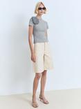 Mango Vigo-H Crochet Detail Cotton Blend T-Shirt