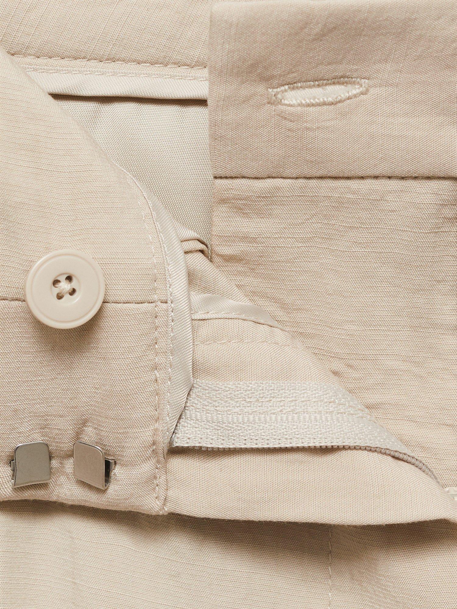 Product image 9 of 9, which shows Mango Carla Tailored Trousers, Pastel Grey, 8