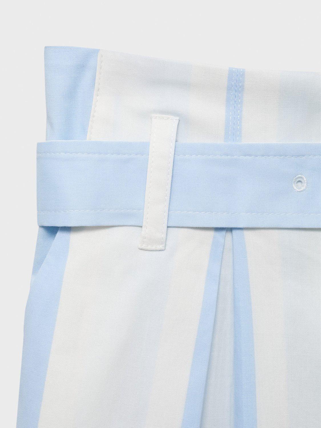 Product image 5 of 8, which shows Mango Dulce Stripe Wide Leg Culottes, Pastel Blue/Multi, 10