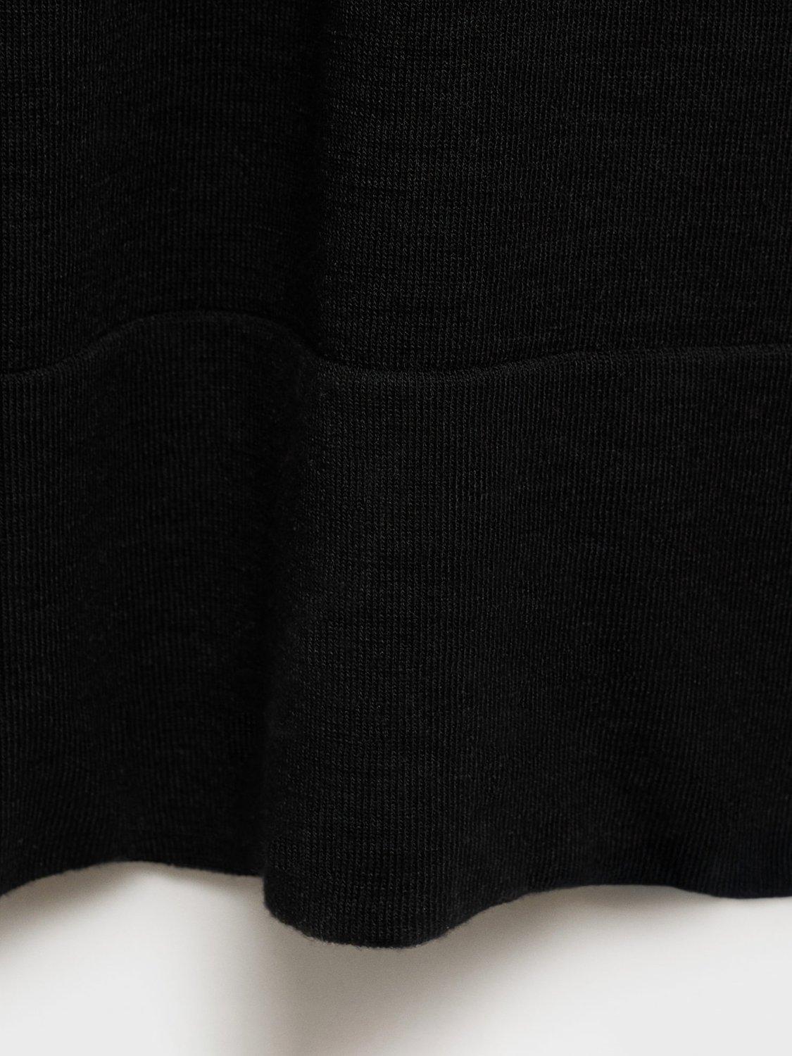 Product image 5 of 8, which shows Mango Lucrecia Fine Knit Straight Fit Trousers, Black, XS