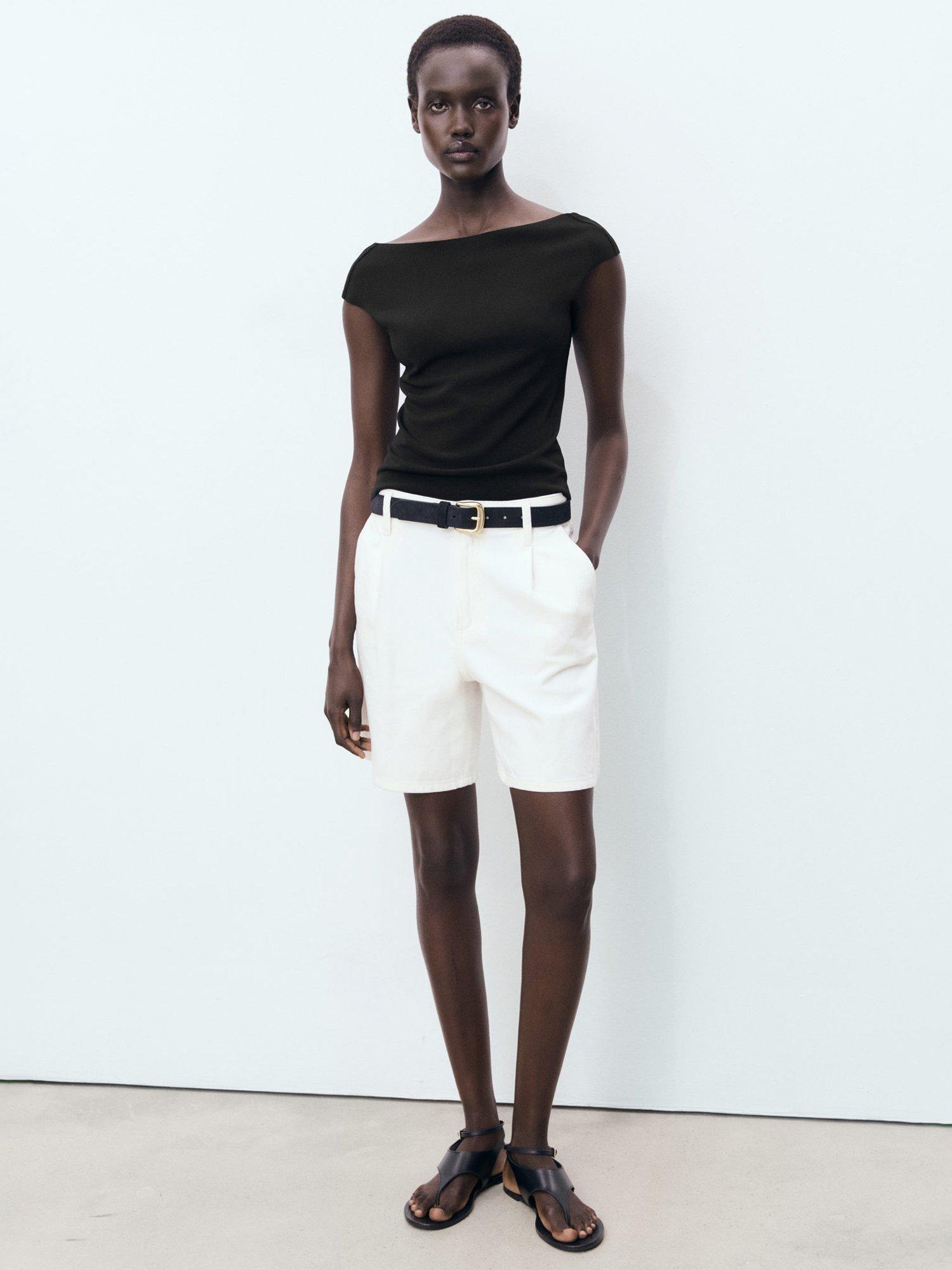 Product image 2 of 7, which shows Mango Sleeveless Backless Top, Black, L