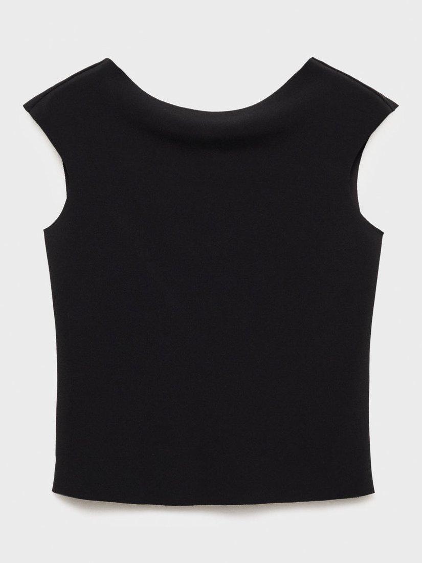 Product image 3 of 7, which shows Mango Sleeveless Backless Top, Black, L