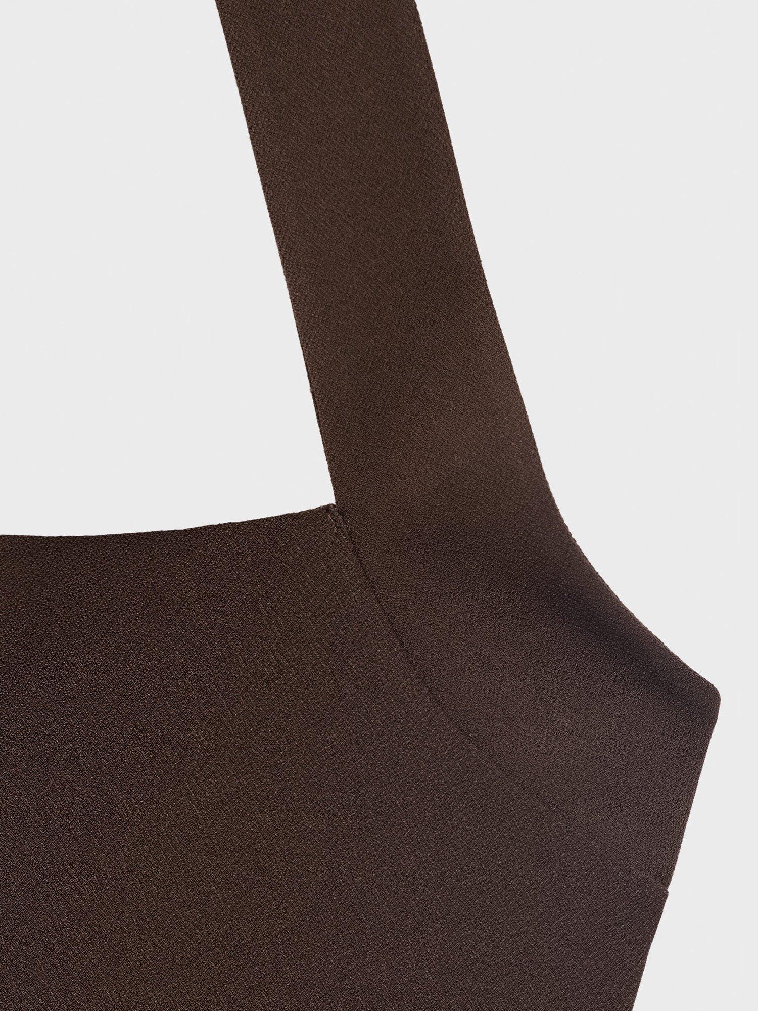 Product image 7 of 7, which shows Mango Brigitte Halter Neck Top, Brown, L