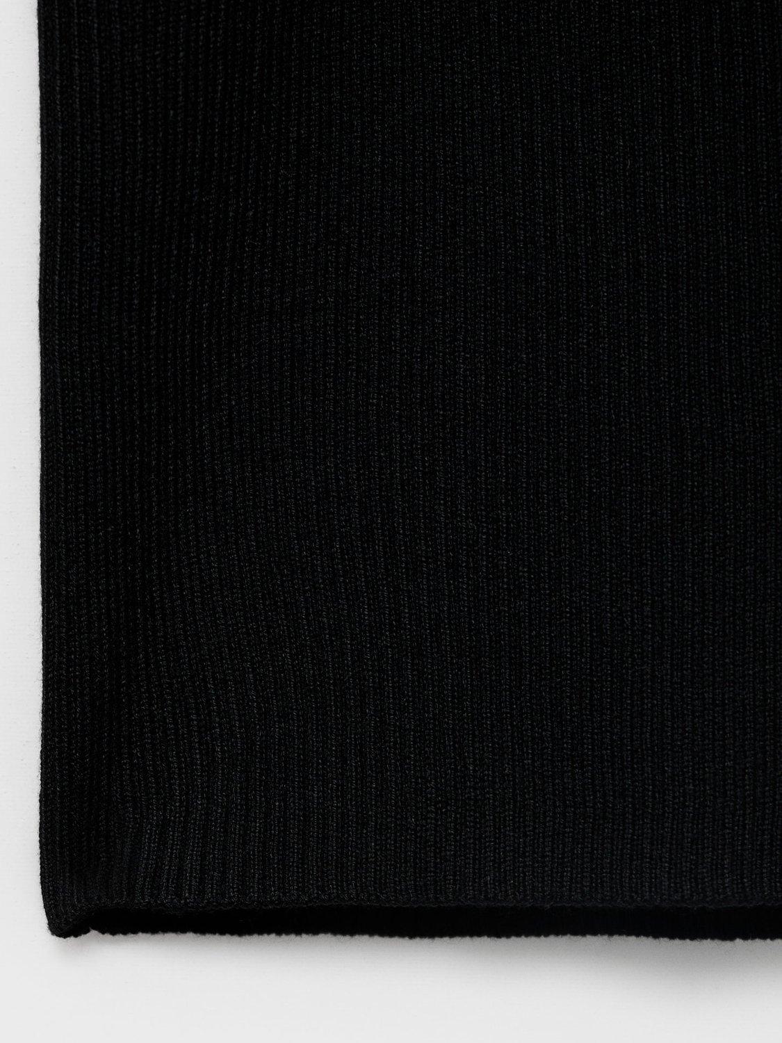 Product image 5 of 7, which shows Mango Crochi Contrast Trim Knit Top, Black, S