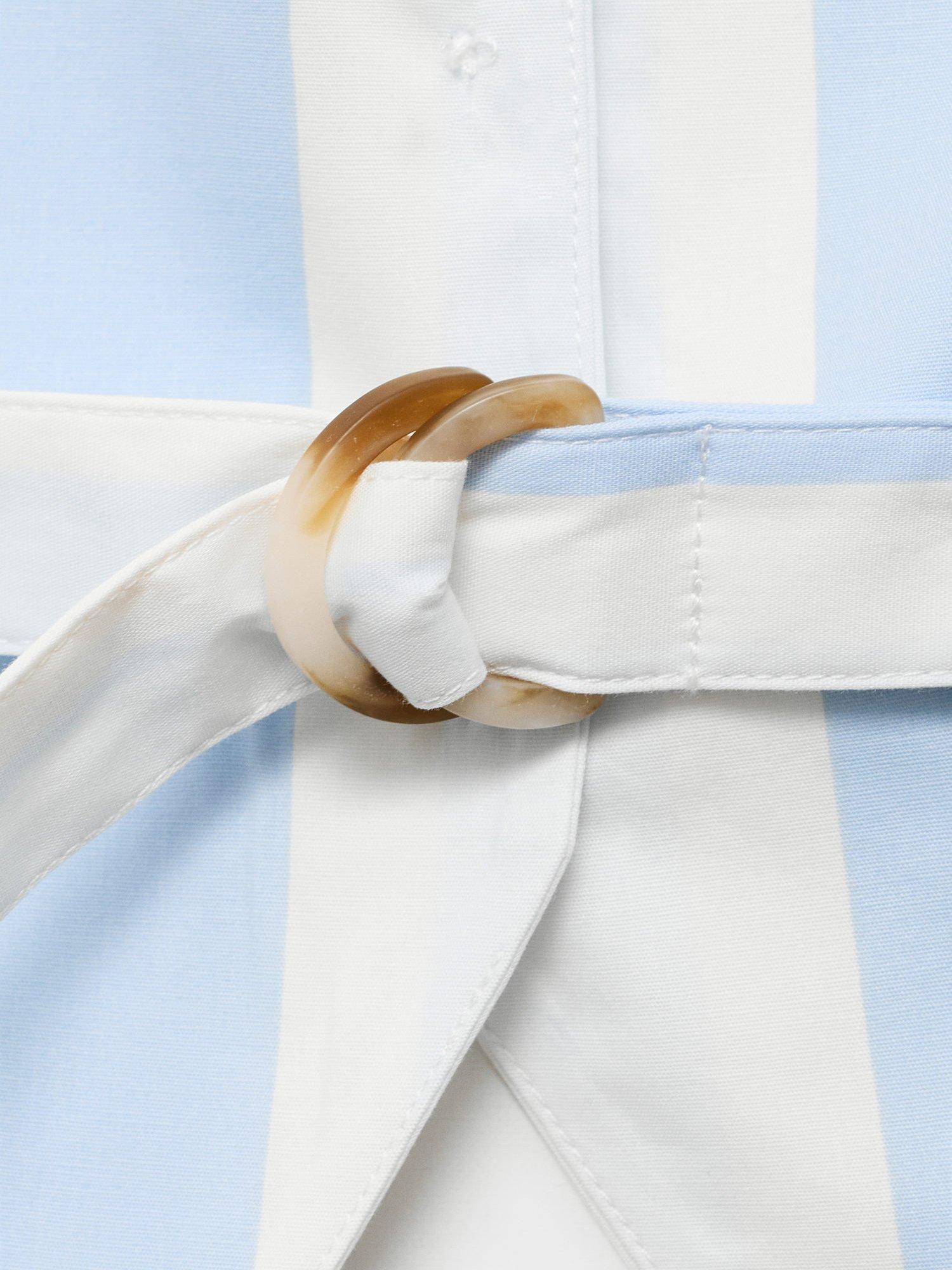 Product image 5 of 8, which shows Mango Dulce Stripe Waistcoat, Pastel Blue/Multi, L